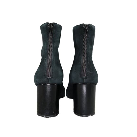 1901 Shoes Womens 6.5 Booties Block Heel Patent Cap Toe Leather Whitaker Classic - Picture 5 of 16